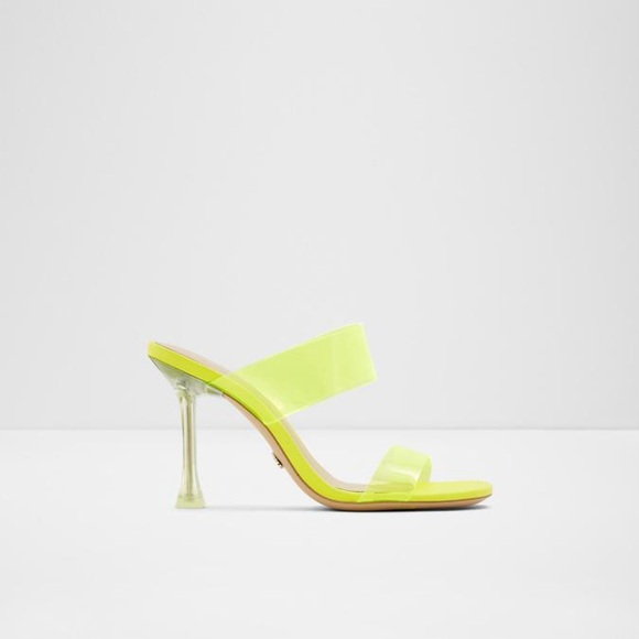 Disney x Aldo Yellow Cinderella Stepsister Jelly Open Toe Heels Size 7 - Picture 1 of 14